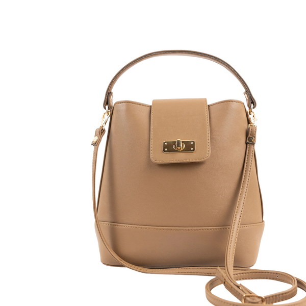 Beige Top Handle Bag