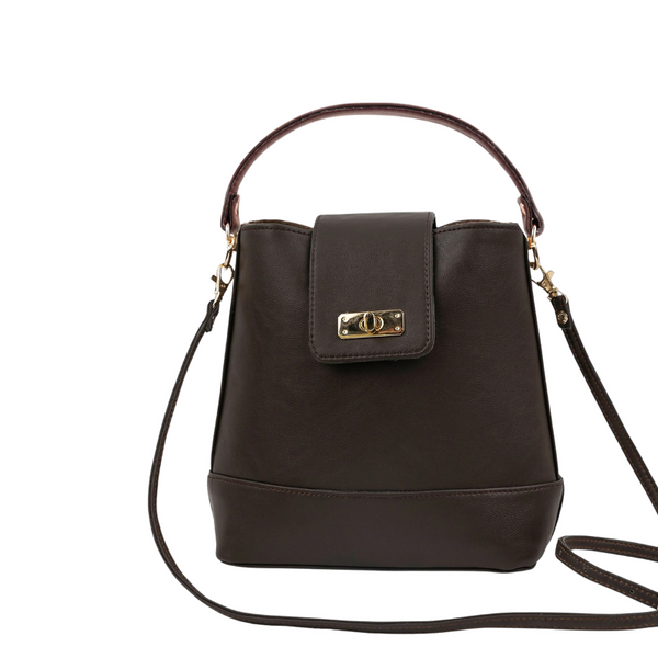 Brown Top Handle Bag