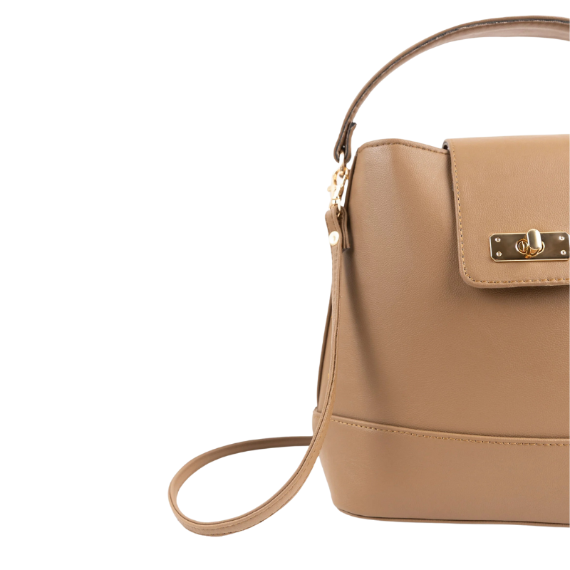 Beige Top Handle Bag